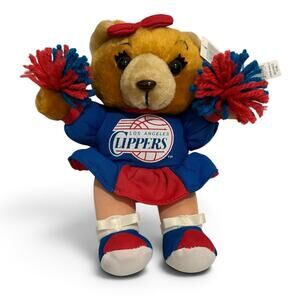 Vintage 1994 Play by Play NBA Los Angeles Clippers cheerleader Plush Bear